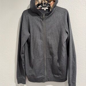 Burberry Dark Gray Zip-Up Men's Sweater